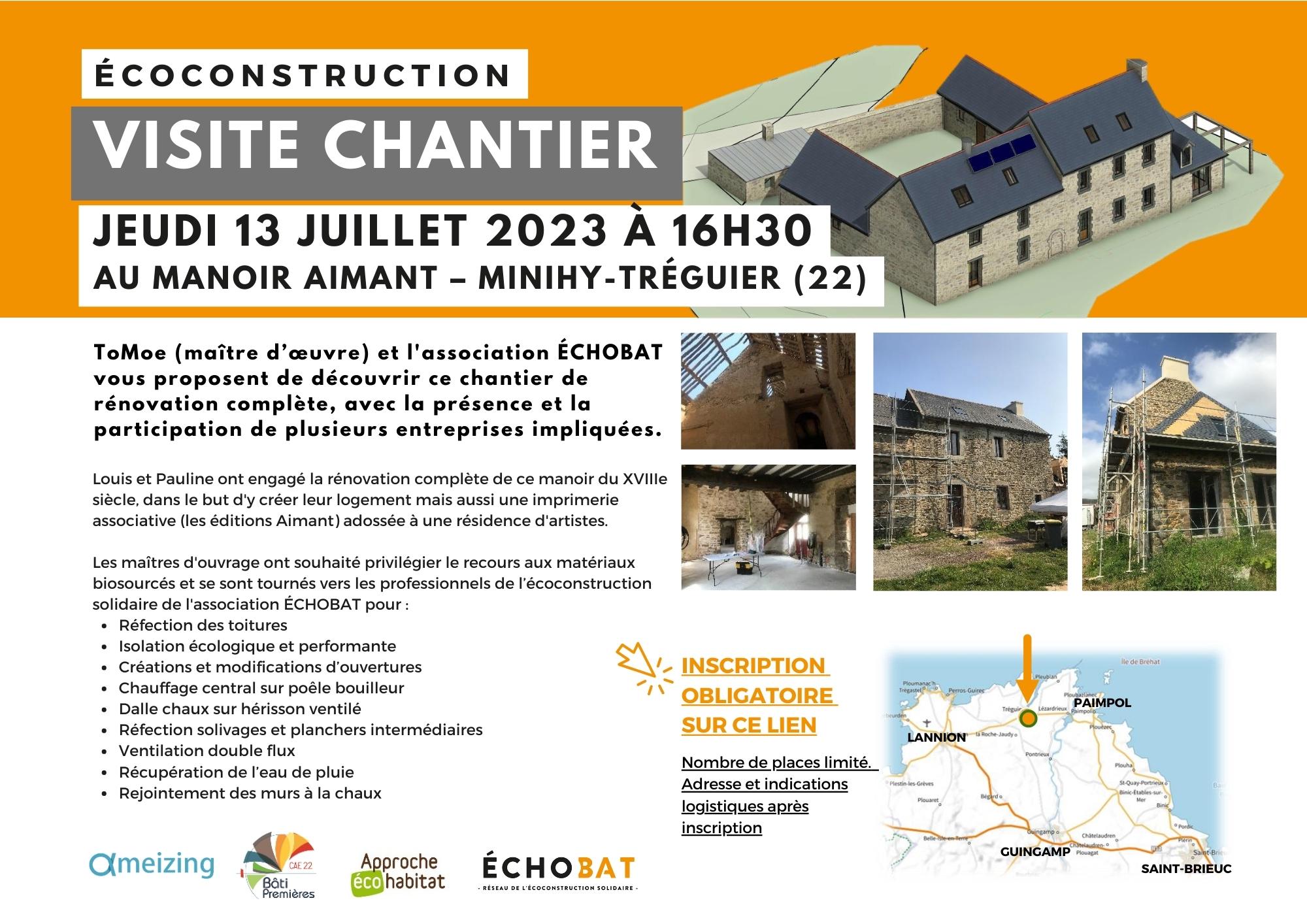 Visite de chantier de rénovation écologique d'un manoir breton